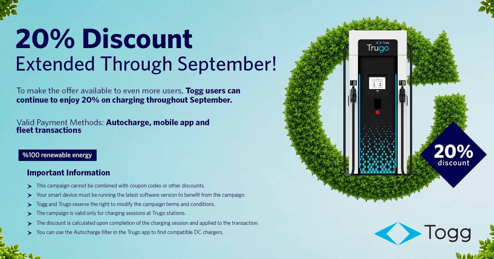 20% Discount Extended Through September!